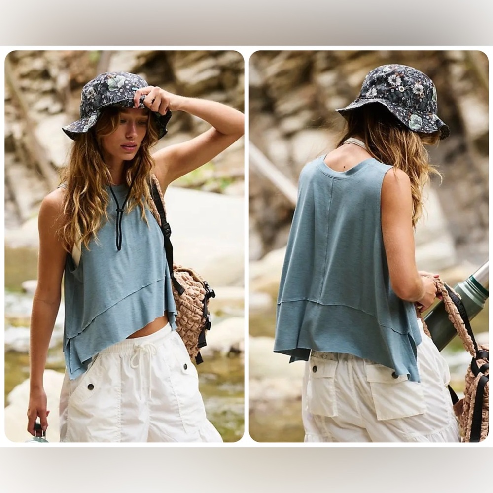 NWT FP Movement by Free People Tempo UV Protection Tank - Summer Storm